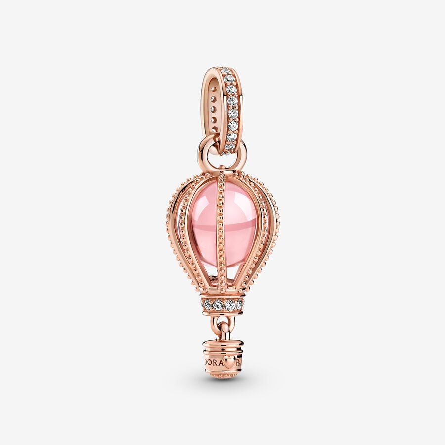 Pandora Moments Sparkling Pink Hot Air Balloon Dangle Charm