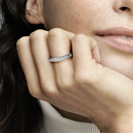 Pandora Signature ID Pave Ring Size 7