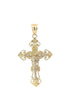 14K Two Toned Crucifix Cross