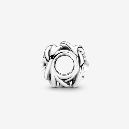 Pandora Moments June White Mother of Pearl Eternity Circle Charm