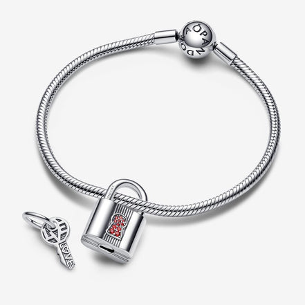 Pandora Moments Engraveable Padlock and Key Dangle Charm