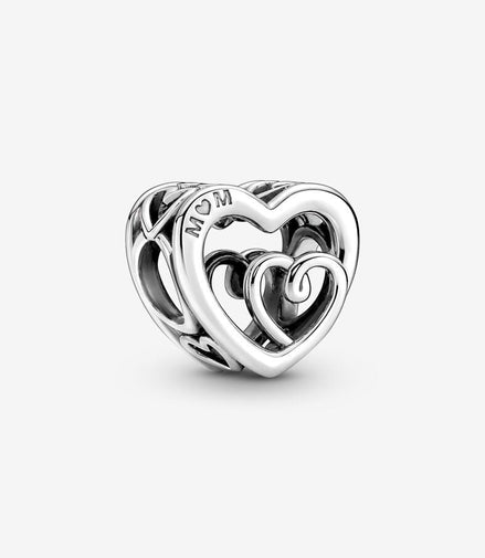 Pandora Moments "Mom" Entwined Infinite Hearts Charm