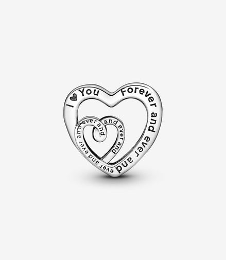 Pandora Moments "Mom" Entwined Infinite Hearts Charm
