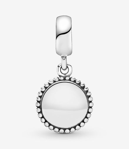 Pandora Moments Silver Iconic Engraveable Dangle Charm