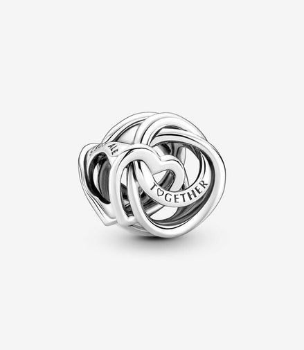 Pandora Moments "Family Always" Together Encircled Heart Charm