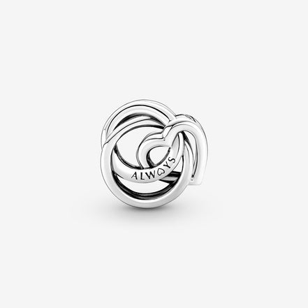 Pandora Moments "Family Always" Together Encircled Heart Charm