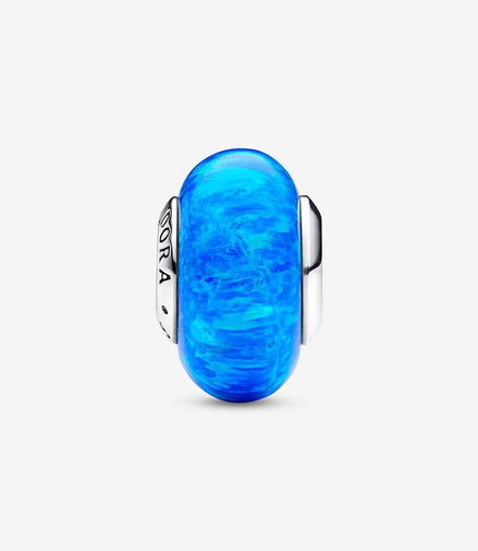 Pandora Moments Opalescent Ocean Deep Blue Murano Charm