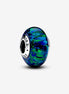 Pandora Moments Opalescent Green Blue Murano Charm