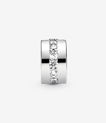 Pandora Moments Clear Sparkling Row Clip Charm