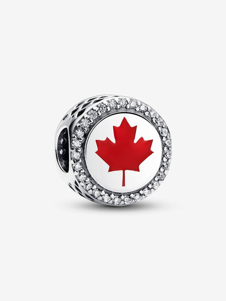 Pandora Moments Silver Canadian Maple Leaf Charm