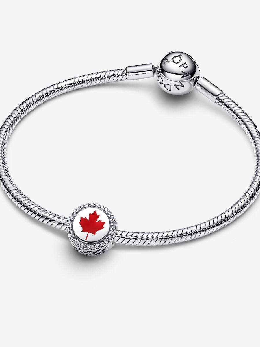 Pandora Moments Silver Canadian Maple Leaf Charm