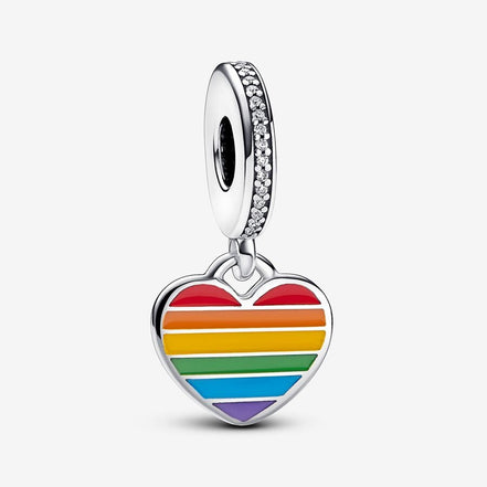 Pandora Moments Pride Rainbow Heart Dangle Charm
