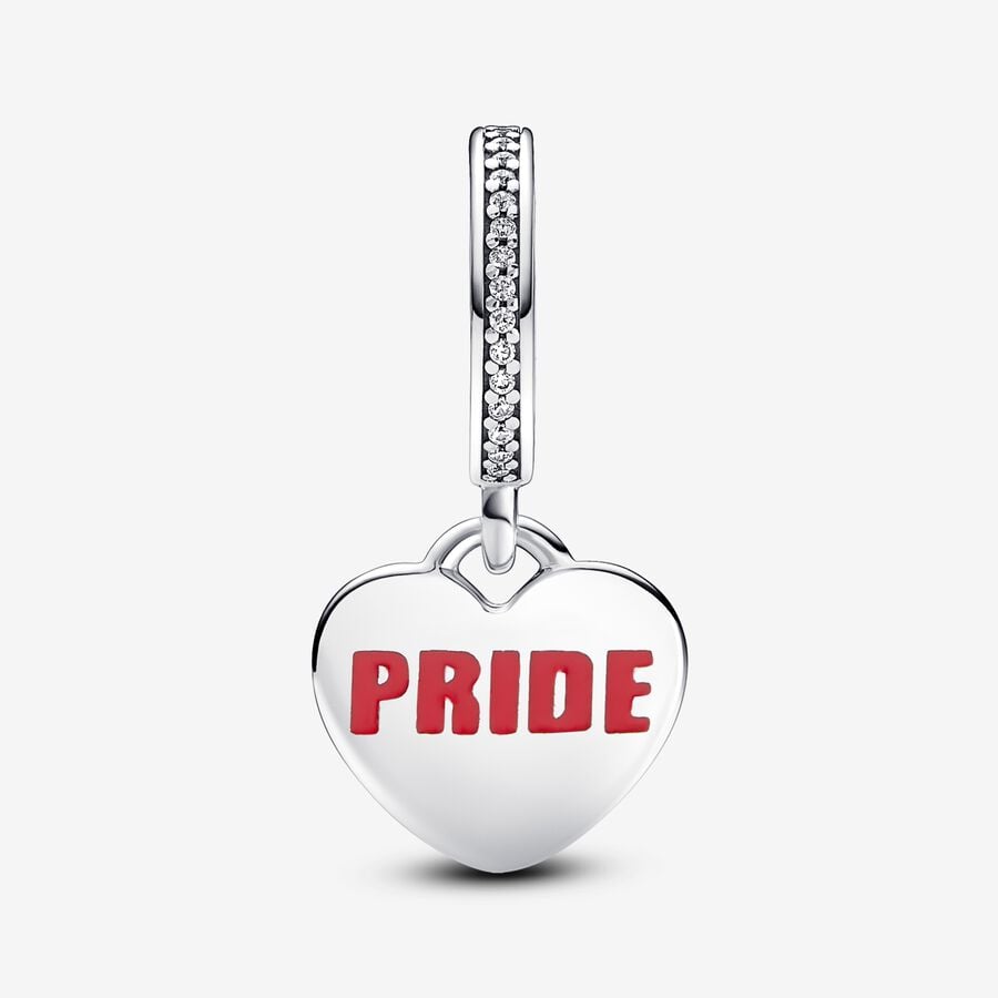 Pandora Moments Pride Rainbow Heart Dangle Charm