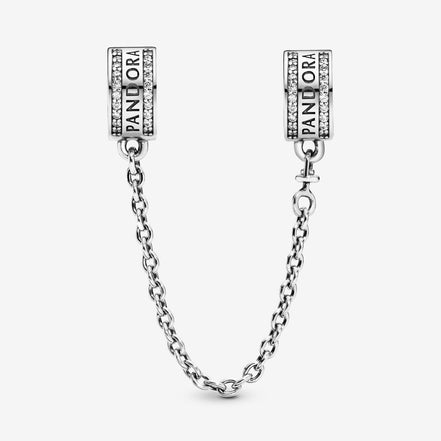 Pandora Logo Safety Chain Clip Charm