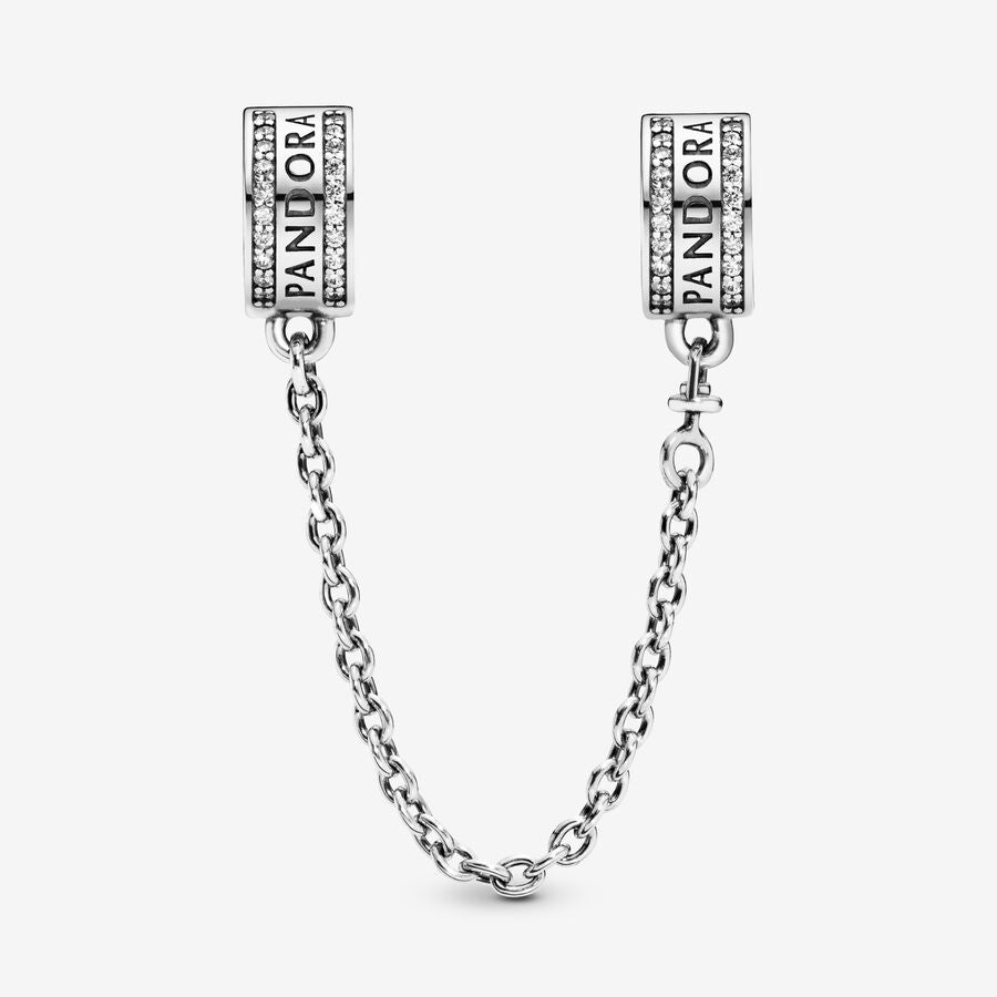 Pandora Logo Safety Chain Clip Charm