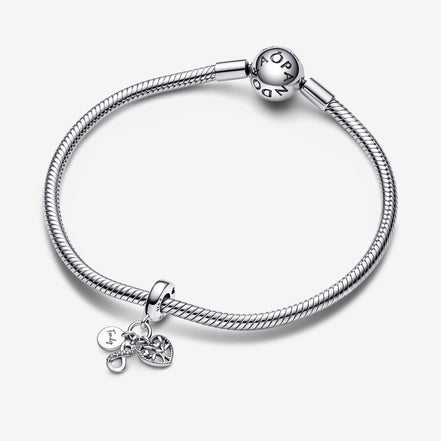 Pandora Moments Silver Family Infinity Triple Dangle Charm