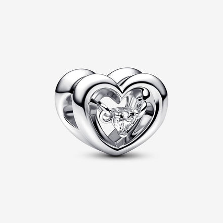 Pandora Moments Radiant Heart & Floating Stone Charm