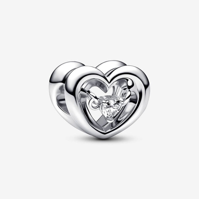Pandora Moments Radiant Heart & Floating Stone Charm