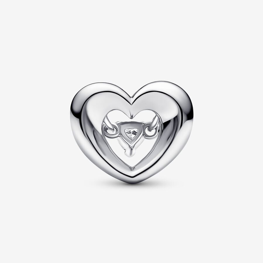 Pandora Moments Radiant Heart & Floating Stone Charm