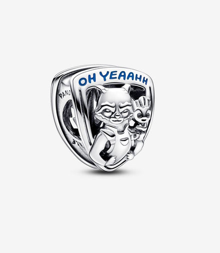 Pandora Marvel Guardians of the Galaxy Rocket Raccoon & Groot Emblem Charm