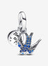 Pandora Moments Sparkling Swallow And Quote Double Dangle Charm