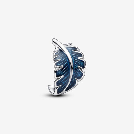 Pandora Moments Blue Curved Feather Charm