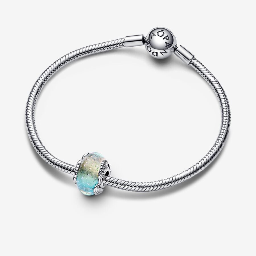 Pandora Moments Multi-Color Murano Glass And Curved Feather Charm