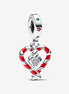 Pandora Moments Double Candy Cane Heart Christmas Dangle Charm
