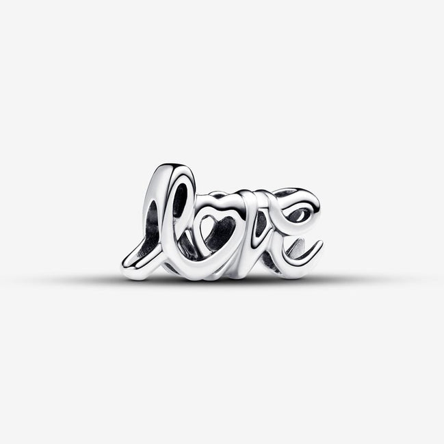 Pandora Moments Silver Handwritten "Love" Charm