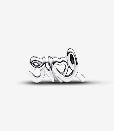 Pandora Moments Silver Handwritten "Love" Charm