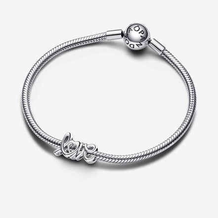 Pandora Moments Silver Handwritten "Love" Charm