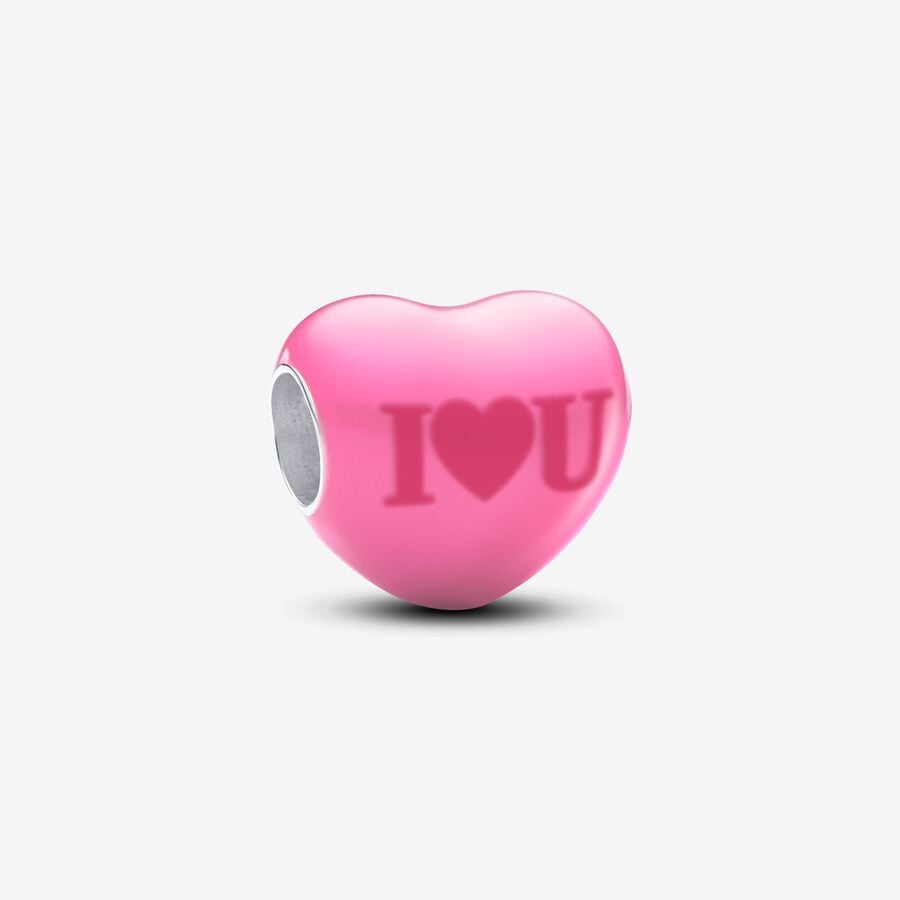 Pandora Moments Color-Changing Hidden Message Heart Charm