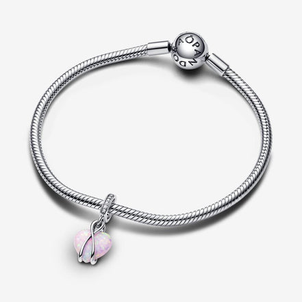 Pandora Moments Mom Opalescent Heart Dangle Charm