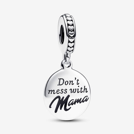 Pandora Moments "Don't Mess With Mama"  Engravable Dangle Charm