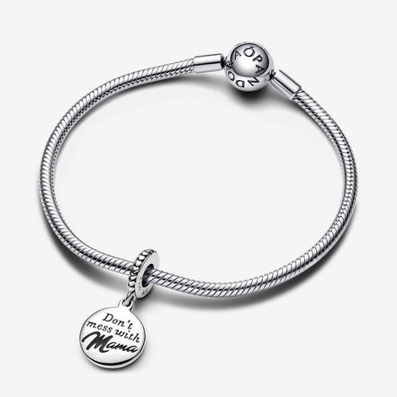 Pandora Moments "Don't Mess With Mama"  Engravable Dangle Charm