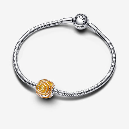 Pandora Moments Yellow Rose in Bloom Charm