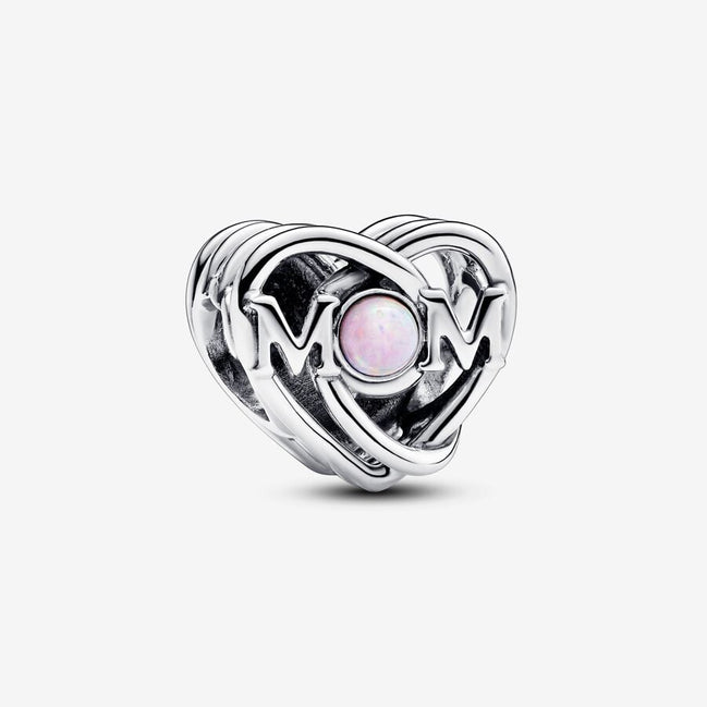Pandora Moments Openwork "Mom Always Knows Best"  & Heart Charm