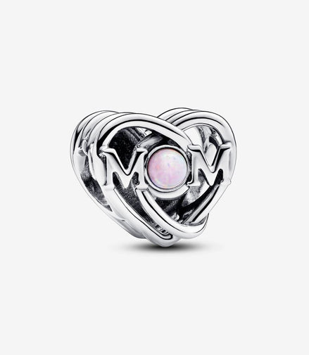 Pandora Moments Openwork "Mom Always Knows Best"  And Heart Charm