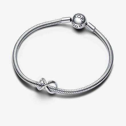 Pandora Moments Silver "Family Forever & Always" Infinity Charm