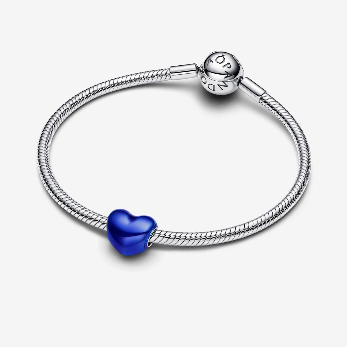 Pandora Moments Metallic Blue Heart Charm