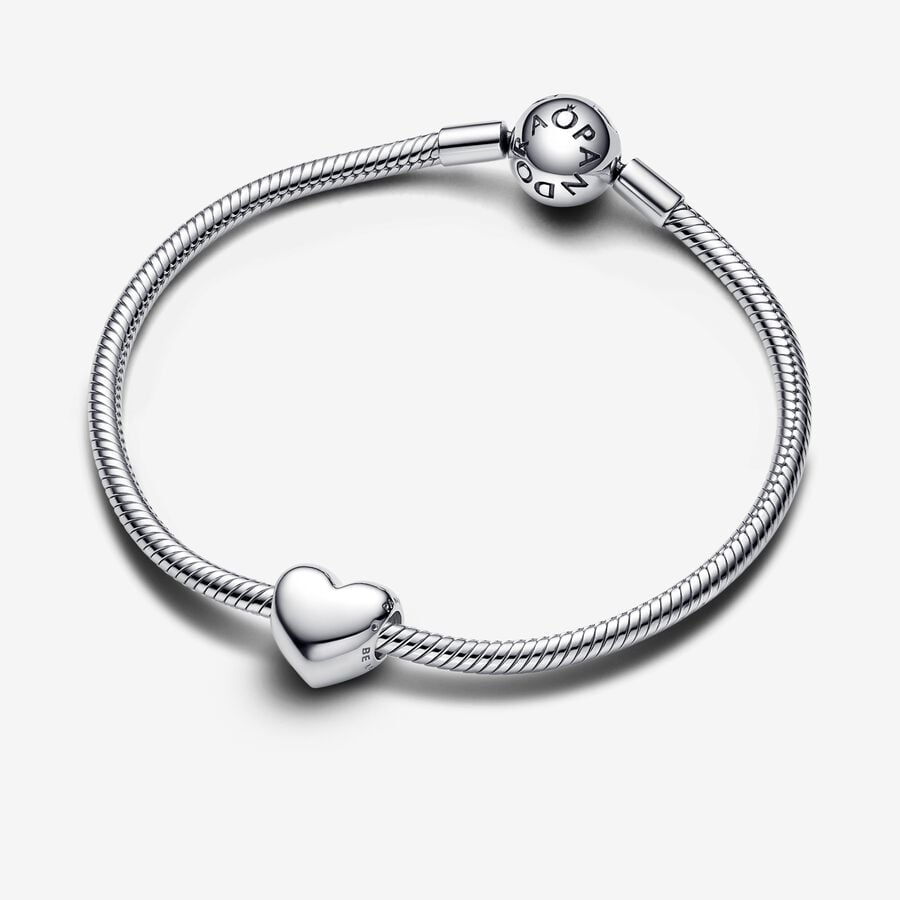 Pandora Moments Silver Be Love Engravable Medium Sized Heart Charm
