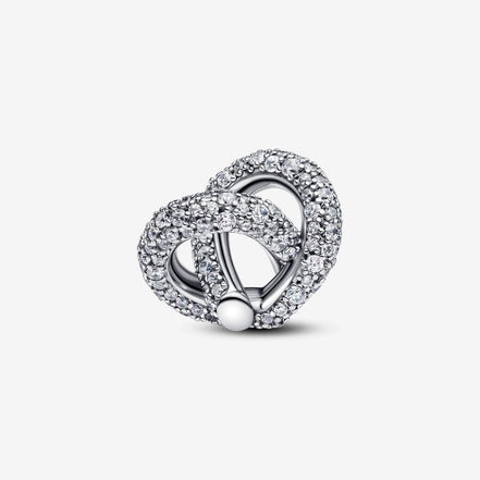 Pandora Moments Pavé Infinity Knot Heart Charm