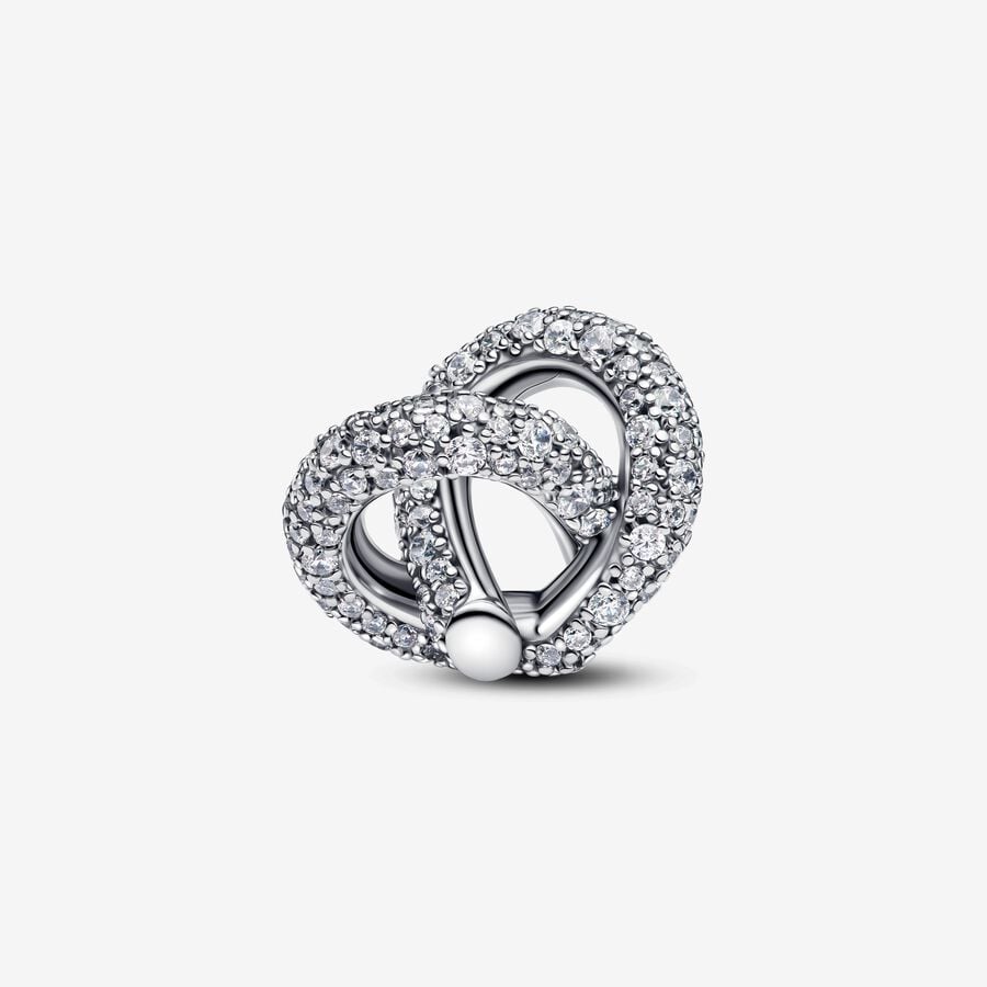 Pandora Moments Pavé Infinity Knot Heart Charm