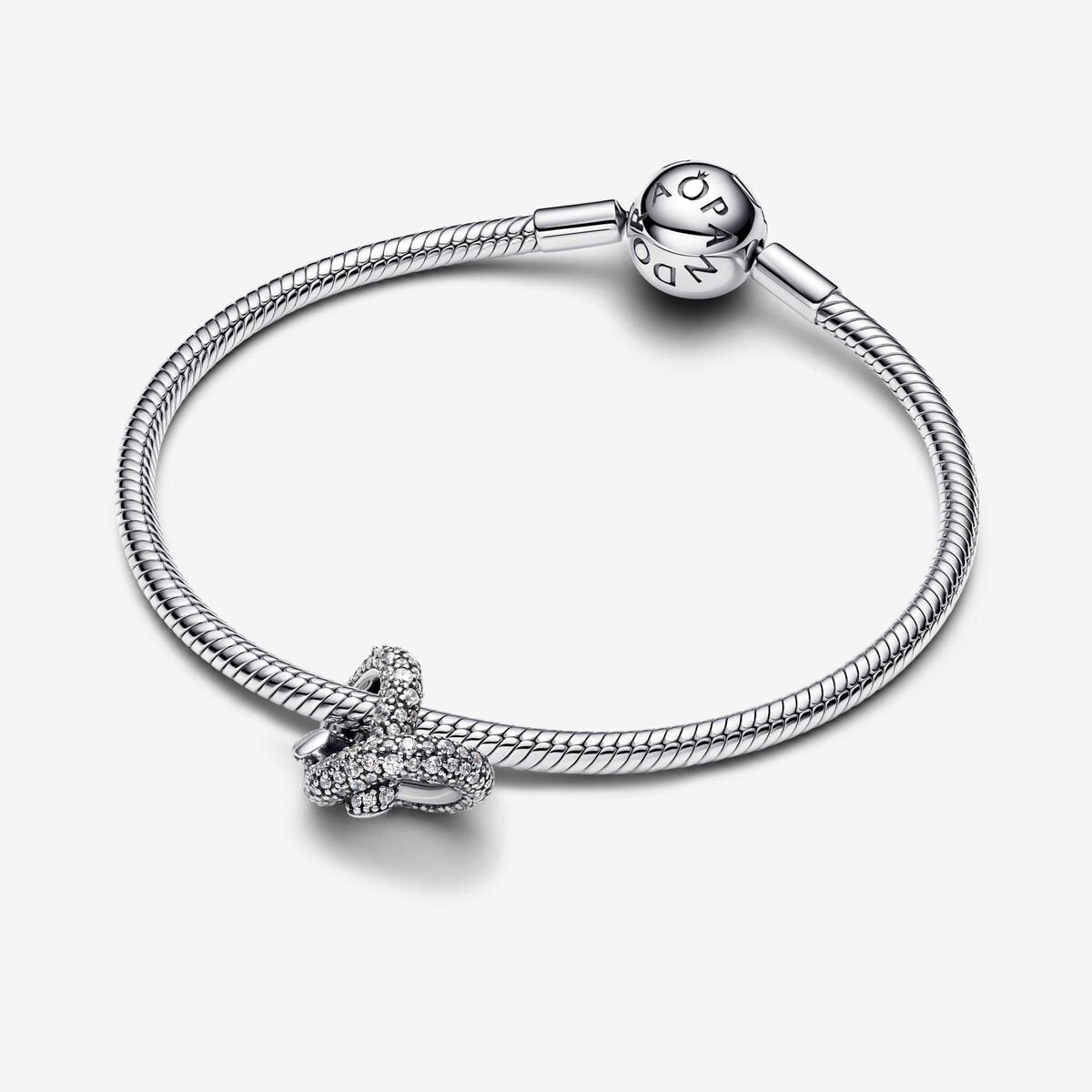 Pandora Moments Pavé Infinity Knot Heart Charm