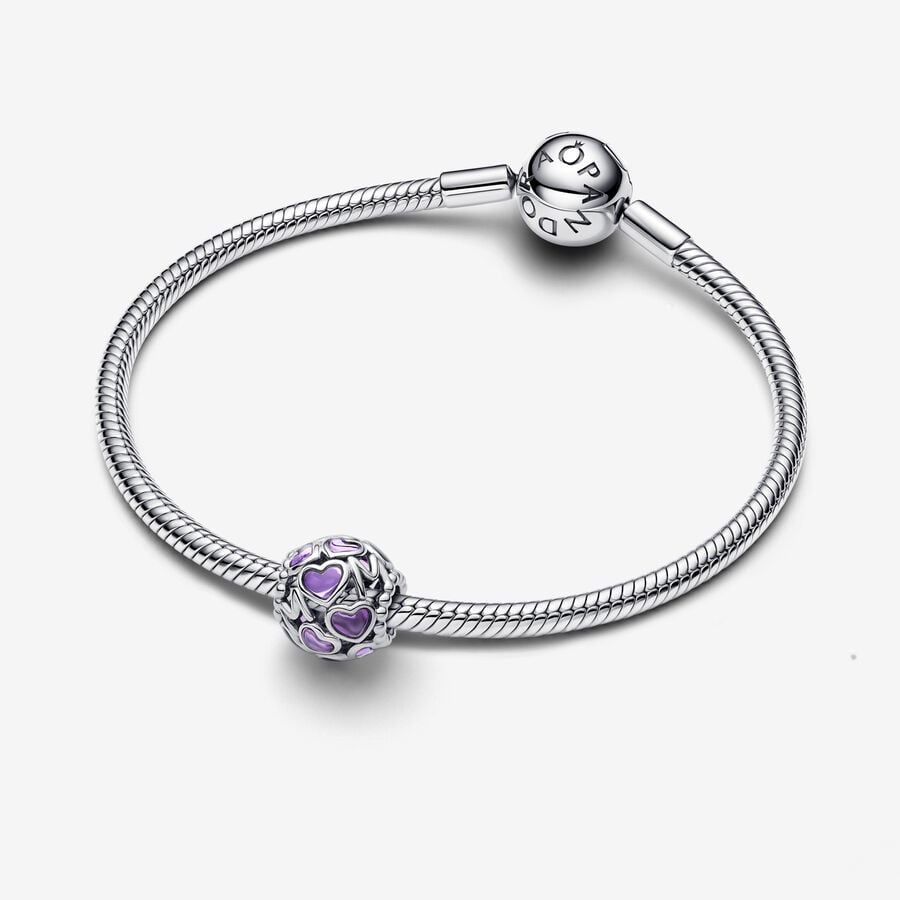 Pandora Moments Openwork Hearts Mom Charm