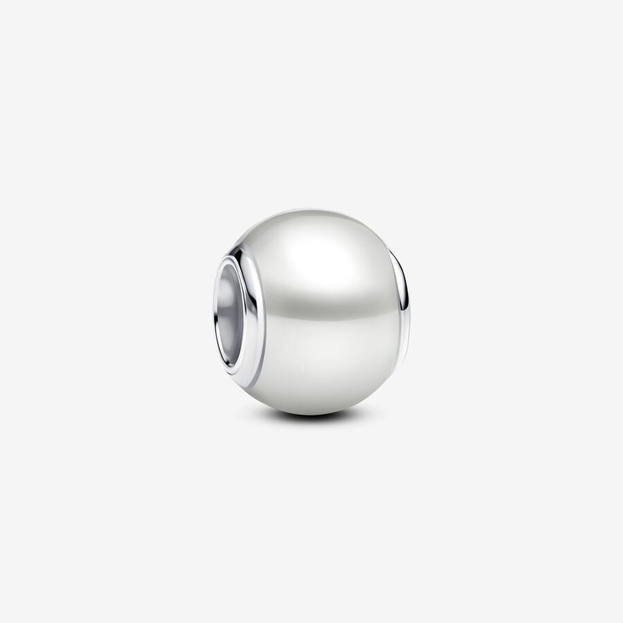 Pandora Moments Silver White Charm