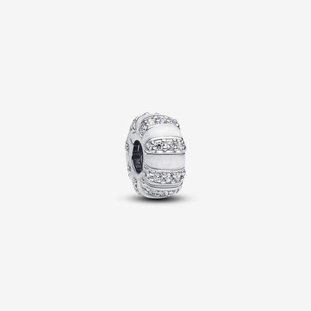 Pandora Moments Silver Stones And Enamel Clip Charm
