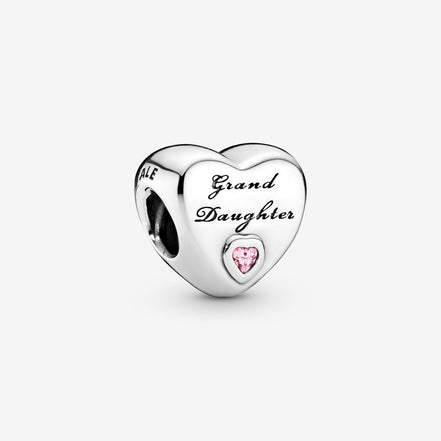 Pandora Moments Silver Granddaughter Heart Charm