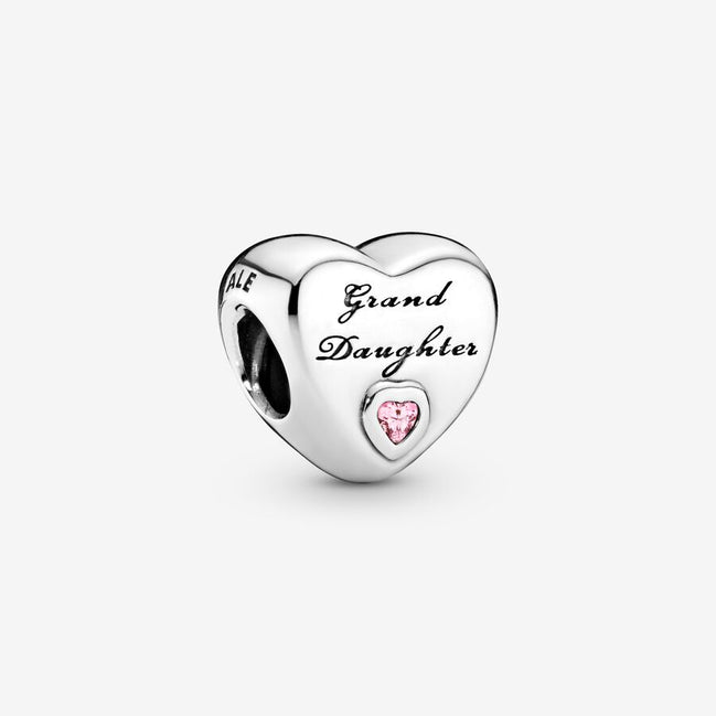 Pandora Moments Silver Granddaughter Heart Charm