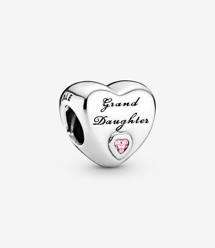 Pandora Moments Silver Granddaughter Heart Charm